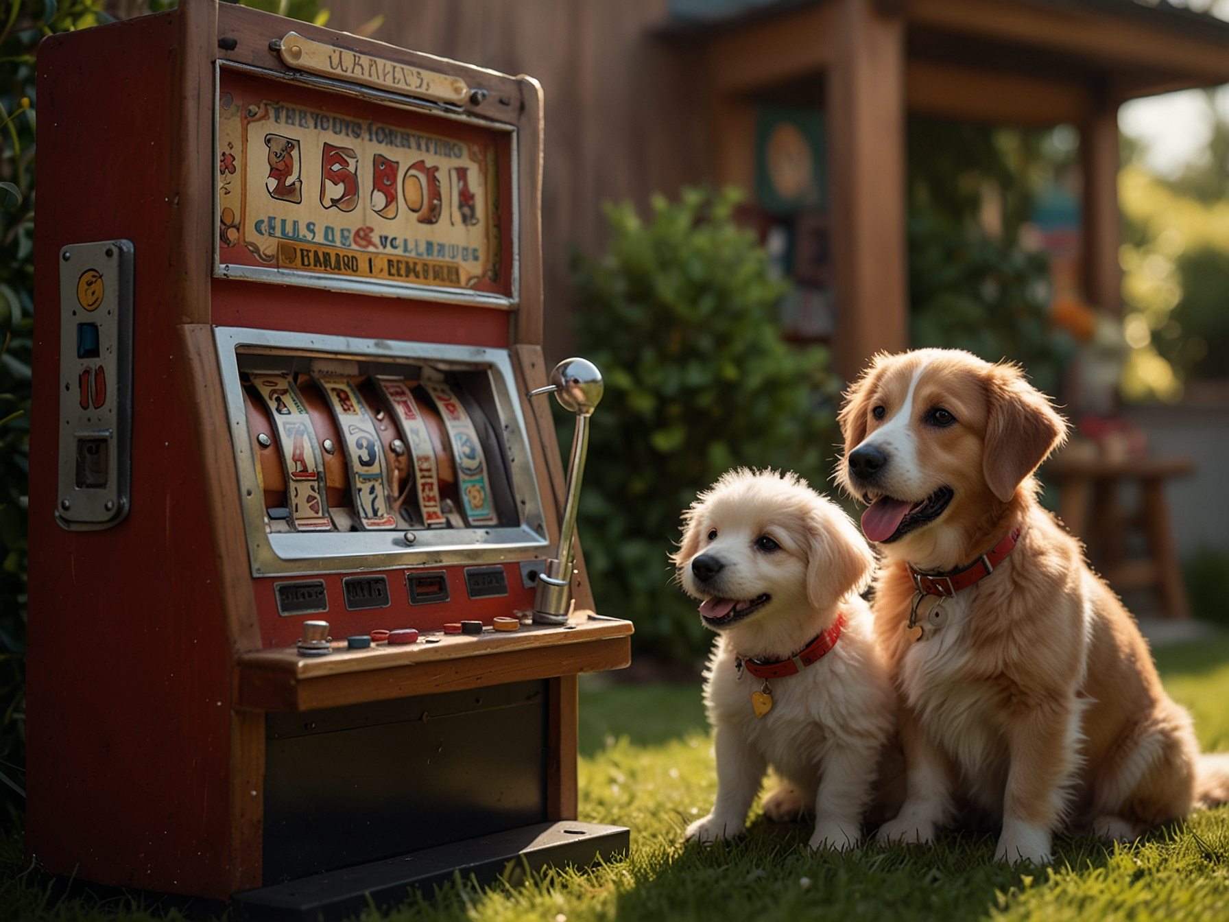 Niedliche Hunde im Dog House Megaways Logo Banner